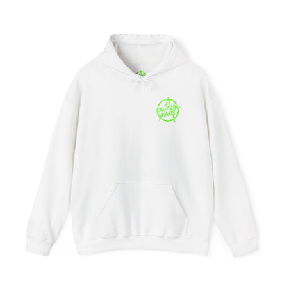 Cauzzin Kaos Logo Hoodie – Neon Green Graphic Pullover