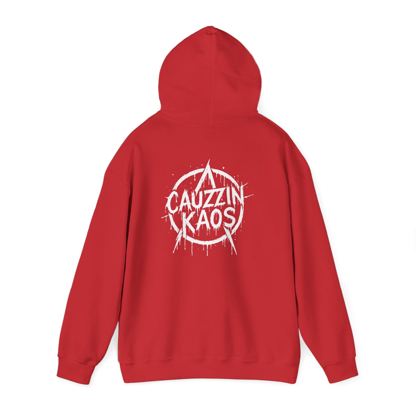 Crimson Anarchy "CAUZZIN KAOS" Hoodie – Street Punk Graphic Sweatshirt