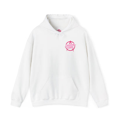 Hoodie — "Cauzzin Kaos: Built Like a Queen, Ride Like a Rebel" Graphic Pullover