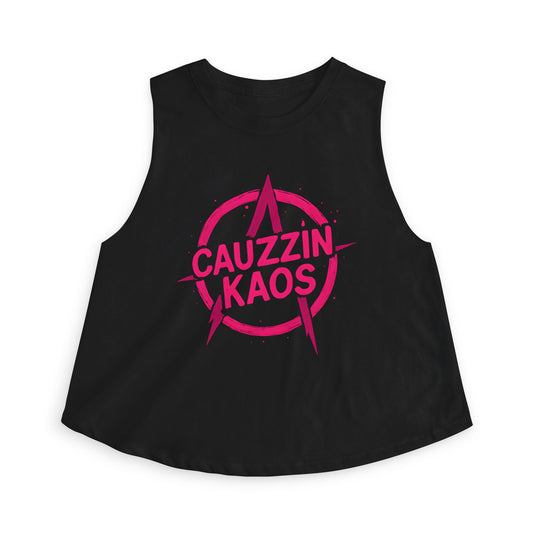 Pink Anarchy Women's Crop Top — Feminine Punk Graphic Tee