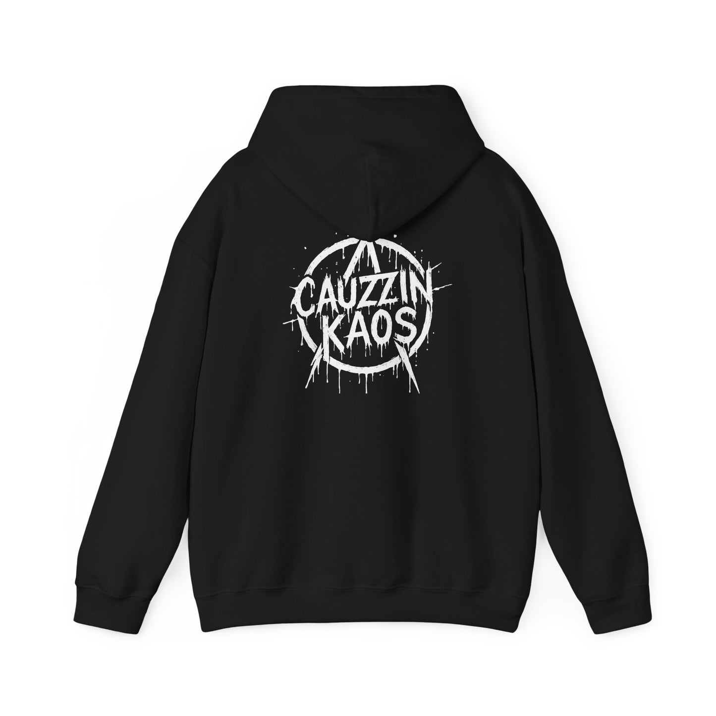 Crimson Anarchy "CAUZZIN KAOS" Hoodie – Street Punk Graphic Sweatshirt