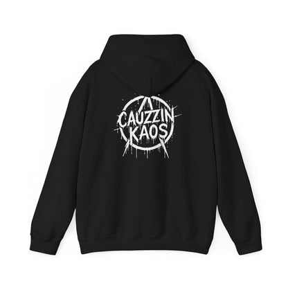 Crimson Anarchy "CAUZZIN KAOS" Hoodie – Street Punk Graphic Sweatshirt