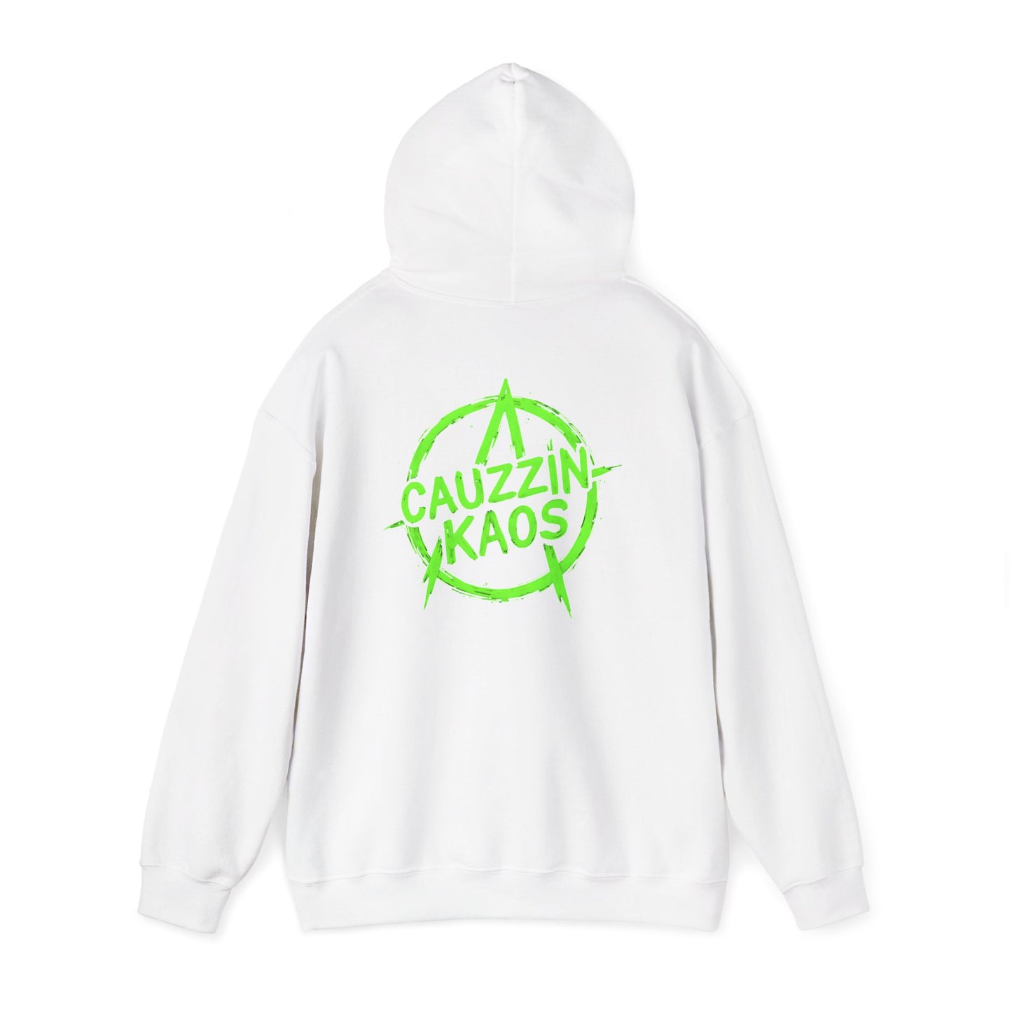 Cauzzin Kaos Logo Hoodie – Neon Green Graphic Pullover