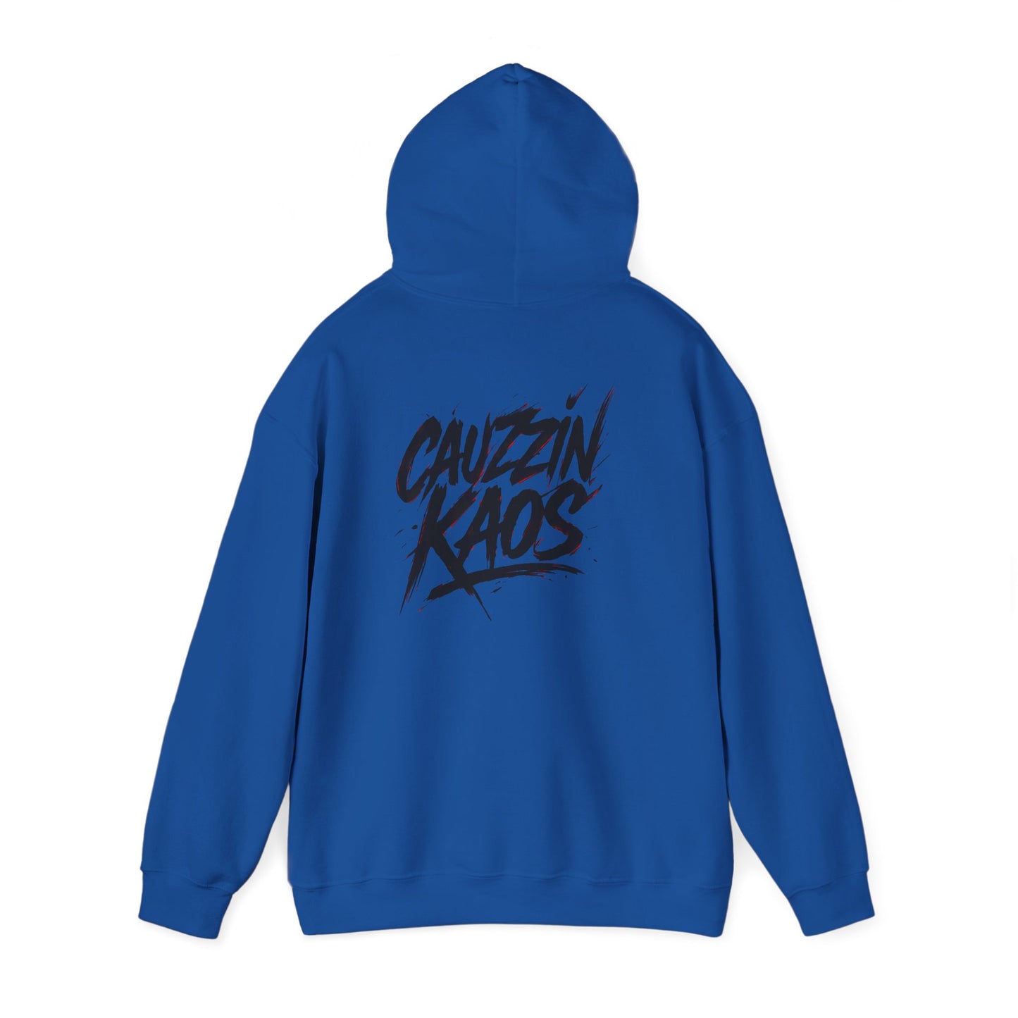 CAUZZIN KAOS Brush Logo Hoodie — Streetwear Graphic Sweatshirt
