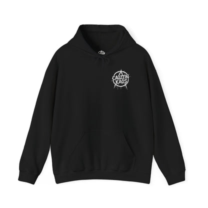 Crimson Anarchy "CAUZZIN KAOS" Hoodie – Street Punk Graphic Sweatshirt