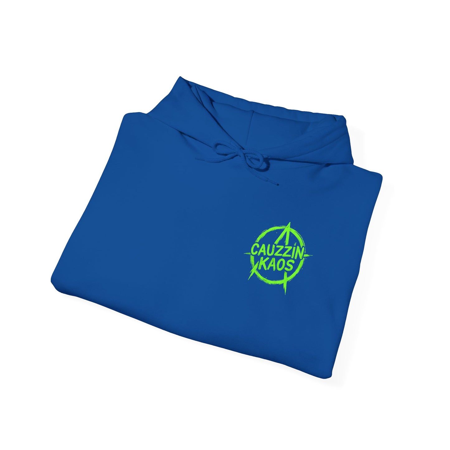Cauzzin Kaos Logo Hoodie – Neon Green Graphic Pullover