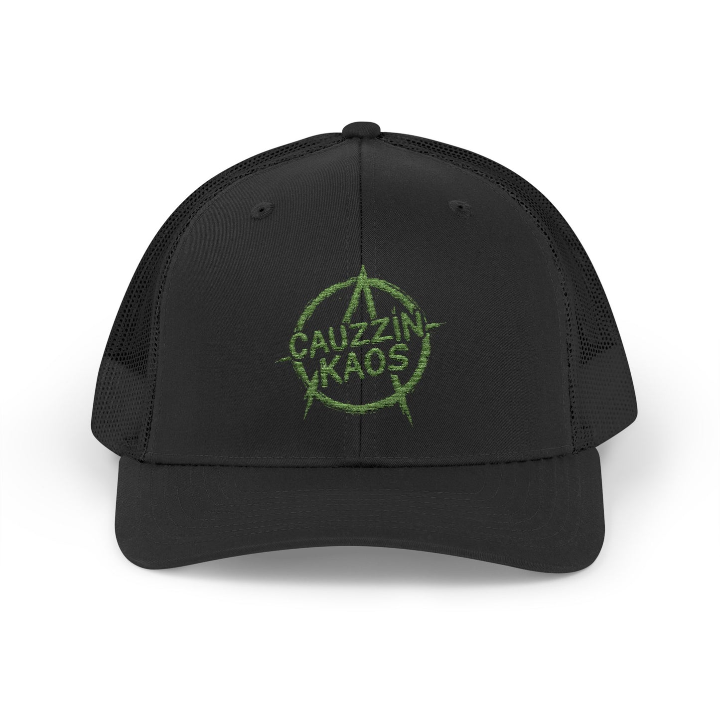 FUCKIN SEND IT. - CAUZZIN KAOS Green Logo Snapback Cap