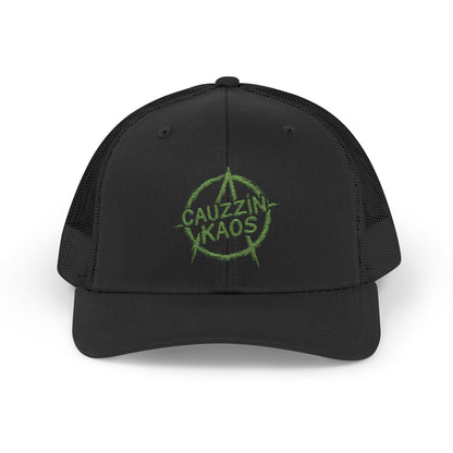 FUCKIN SEND IT. - CAUZZIN KAOS Green Logo Snapback Cap