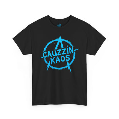 STREET BORN. SPEED DRIVEN. - CAUZZIN KAOS Cyan Logo Tee