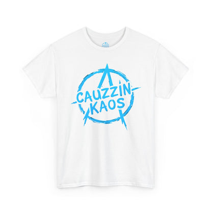 STREET BORN. SPEED DRIVEN. - CAUZZIN KAOS Cyan Logo Tee