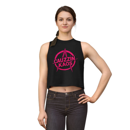 TOO FUCKIN FREE - CAUZZIN KAOS Pink Anarchy Crop Top