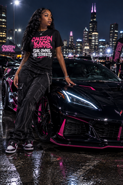NO PERMISSION - CAUZZIN KAOS She Owns The Streets Tee