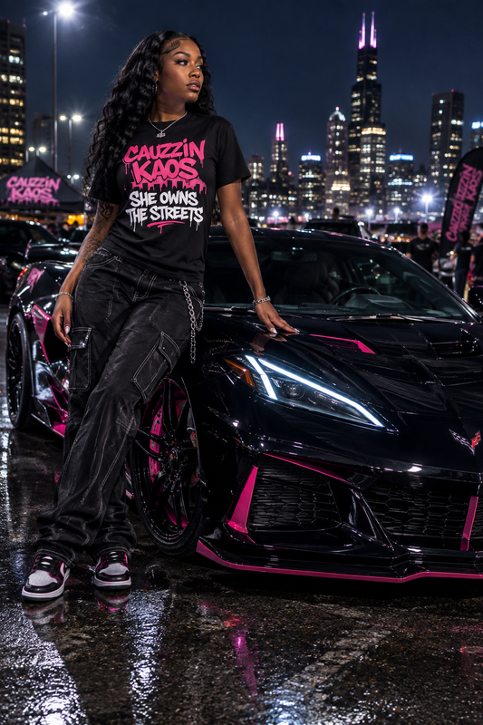 NO PERMISSION - CAUZZIN KAOS She Owns The Streets Tee