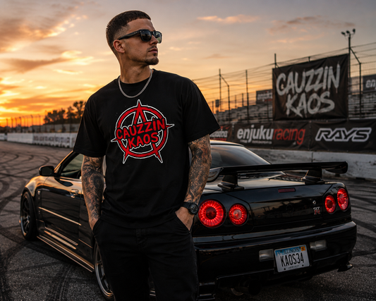 DEFY THE SYSTEM - CAUZZIN KAOS Red Anarchy Tee