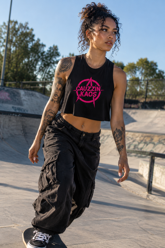 Cauzzin Kaos Pink Anarchy Crop Top